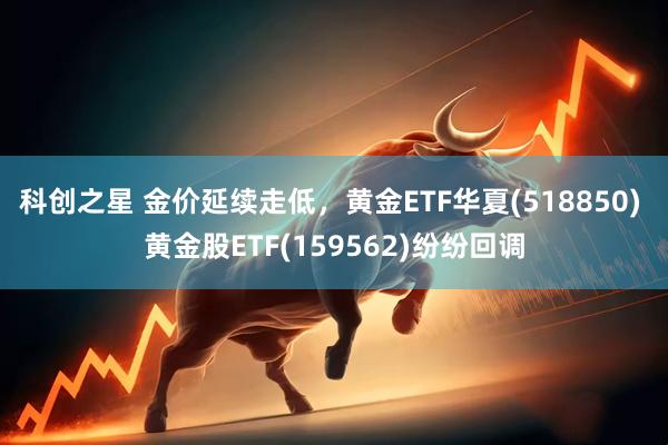 科创之星 金价延续走低，黄金ETF华夏(518850) 黄金股ETF(159562)纷纷回调