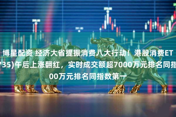 博星配资 经济大省提振消费八大行动！港股消费ETF(159735)午后上涨翻红，实时成交额超7000万元排名同指数第一